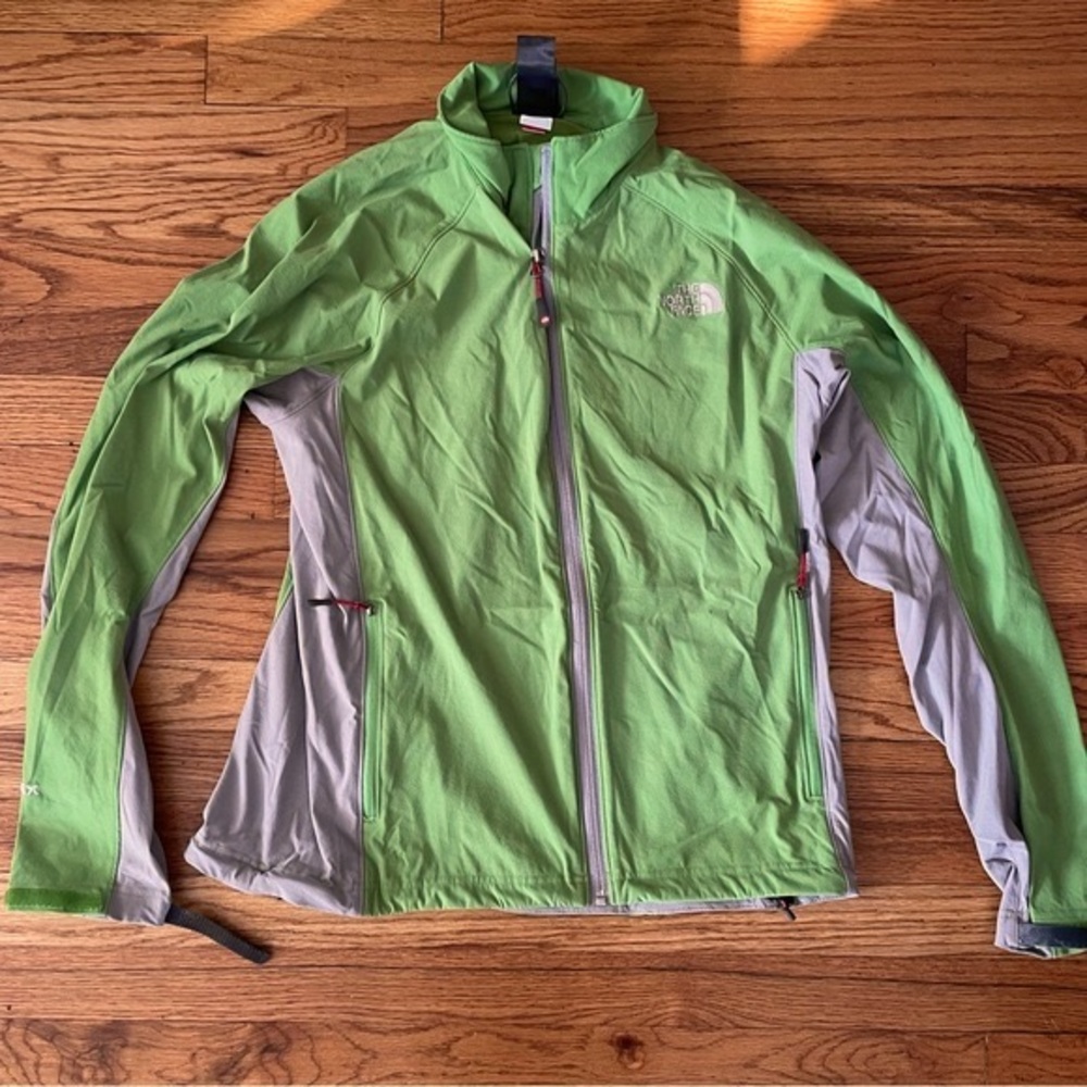 The North Face green mid layer jacket size L